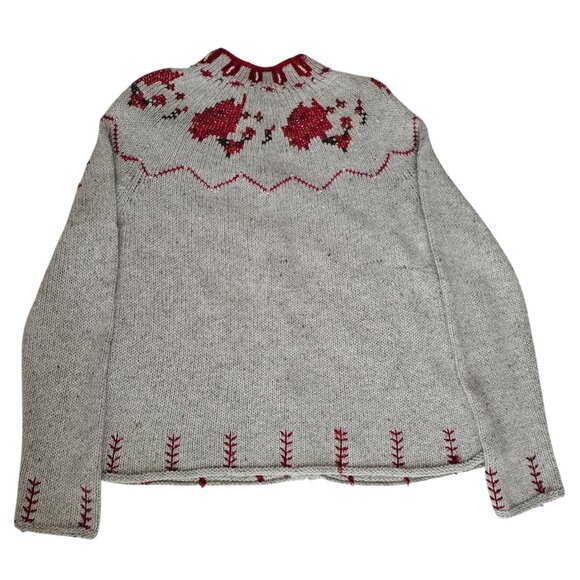 Villager Sport Liz Claiborne Angora Full Zip Cardigan Christmas Sweater Size XL - Picture 4 of 13